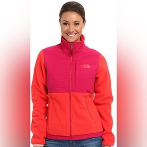 Women’s The Northface Denali polartec pink multicolored fleece jacket size small